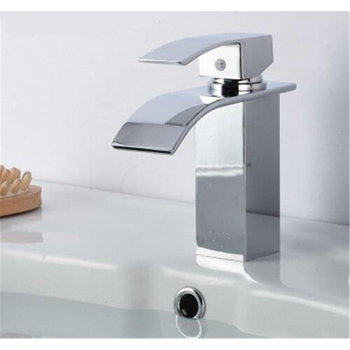Bathroom Basin Faucet Washbasin Square Tap Home Wide Mouth Faucet Kitchen Sink Mixer Toilet Electroplate Faucet Hot and Cold Tap