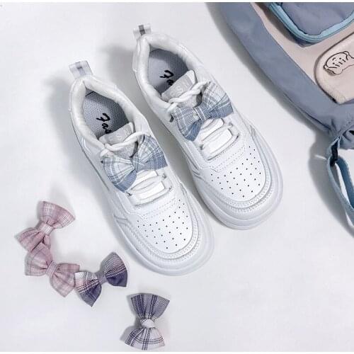 Japanese New Women Platform Sneakers Cute Female Students Butterfly Kont Lolita Kawaii Casual Shoes Woman White Vulcanize Shoes