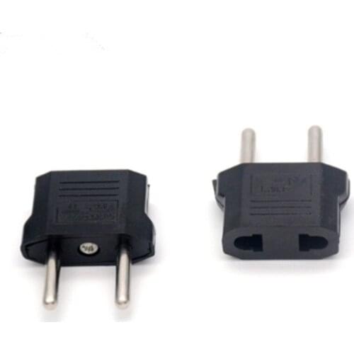 1pcs EU Plug Adapter US To EU AC Power Plug Travel Converter Electrical Household European Adapter Round Pin Plugs Socket