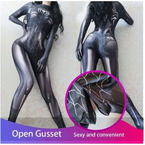 2021 Sexy Black Cat Superhero Cosplay Costume For Women Halloween Costume Christmas Tight 3D Printing Jumpuit Bodysuit
