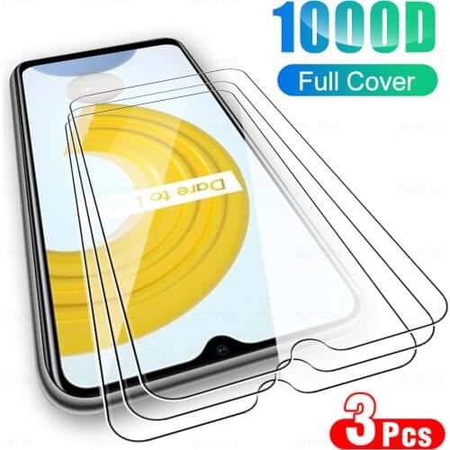 3PCS Tempered Glass Case For Realme C21Y Protective Film For oppo realme c 21y c21 c25 c20 reamy c11 2021 c15 c12 c17 Protector