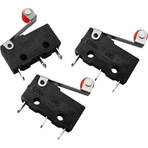 5pcs/lot New Micro Roller Lever Arm Normally Open Close Limit Switch KW12-3