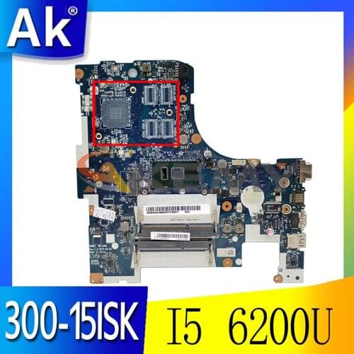 Akemy BMWQ1/BMWQ2 UMA NM-A482 Motherboard For Lenovo Ideapad 300-15ISK Notebook Motherboard 5B20K38179 CPU I5 6200U Work