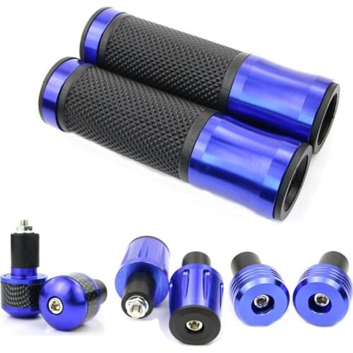 Motorcycle Aluminum Handlebar Comfort Rubber Grips Bar ends For SUZUKI GSX-R600 GSX-R750 GSX-R1000 GSX-R1100 GSX1300R Hayabusa