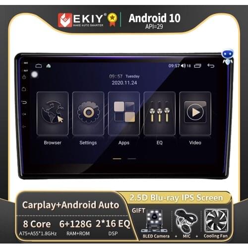 EKIY DSP Autoradio 2din Android 10 For Nissan Navara 2010 - 2015 Car Radio Tape Recorder Multimedia Player Stereo GPS Navigation