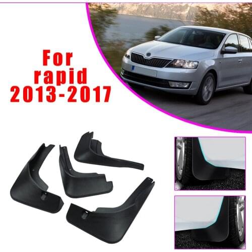 Car Mud Guards For Skoda Rapid 2013 2014 2015 2016 2017 Front Rear Splash Guards Over Fender Kit Car Styling Fender Accessories