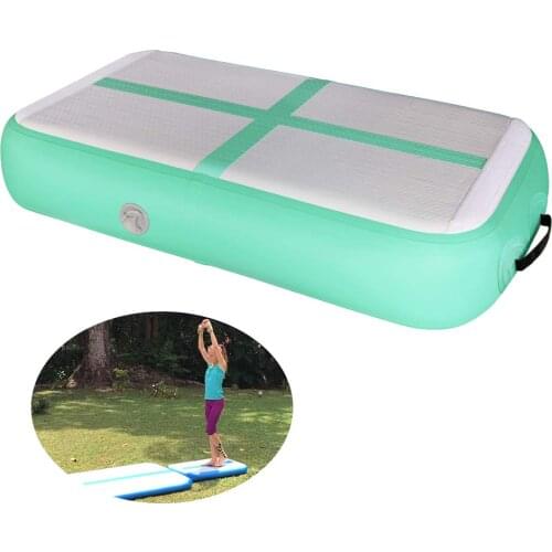 Free Shipping 0.6*1*0.2m High Quality Double Wall Fabrice Made Rainbow Inflatable Gym Air Track Air Block /Airblock For Gym