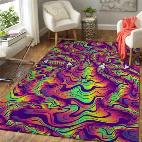 Colored psychedelic quicksand 3D Printed Rugs Mat Rugs Anti-slip Large Rug Carpet Home Decoration