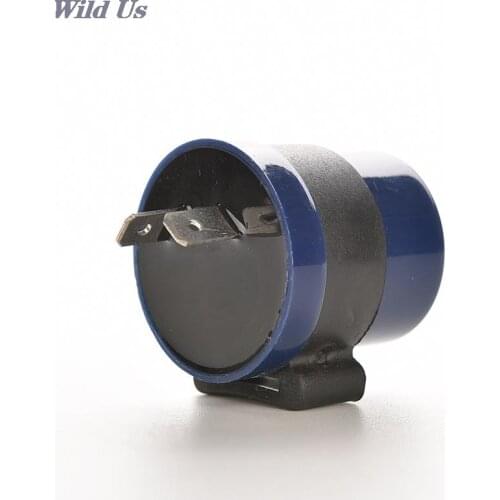 DC 6V 12V Input 2 Pins Motor Buzzer Flasher Relay Indicator Motorcycle Blue Inbuilt Beeper Flasher Turn Signal LED Blinker