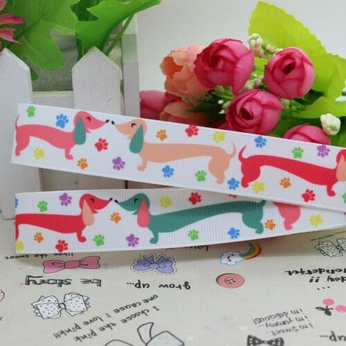 DHK 7/8'' 5yards printed grosgrain ribbon hair bow diy party decoration OEM Wholesale 22mm E726