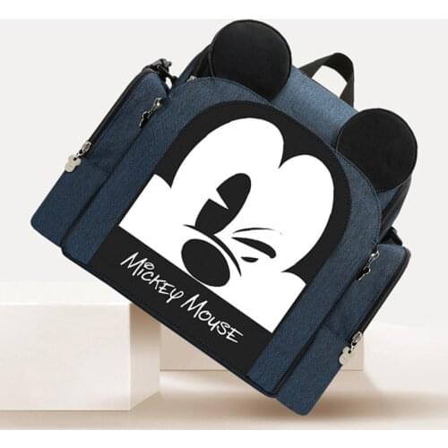 Disney Diaper Backpack Baby Bag for Mom Mickey Wet Bag Fashion Mummy Maternity Diaper Organizer Dinner Chair Bag Nappy Travel
