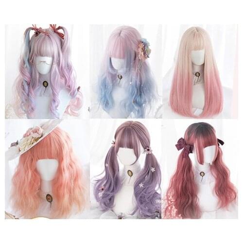 DM-WIG029) Girl Sweet Resin Japan Anime Kigurumi Cosplay Mask Lolita Crossdressing BJD Masks' WIG Type for Choose