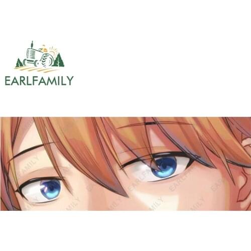 EARLFAMILY 15cm x 5.6cm Cartoon Anime Miyuki Eyes Slap Car Sticker Vinyl Decal Car Styling JDM Classic Peek Girl Stickers