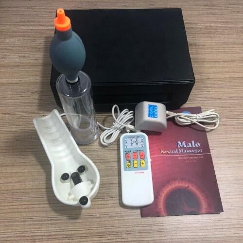 Electro magnetic Prostate Therapy Pulse treatment massage device male masturbation Penis Enlarger Enlargement Vacuum Cock Pump