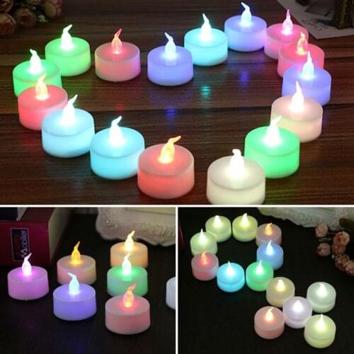 Halloween Christmas Flameless LED Tea Lights Candles Battery Powered Atmosphere Flickering Pillar Candles party Home Decor