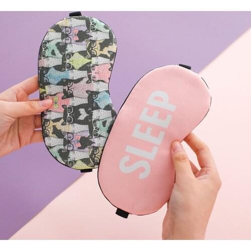 Cotton Sleeping Eye Cover Bandage Cute Cat Aid Sleep Night Mask Travel For Women Blindfold Eyepatches Dream Health Relaxed Day