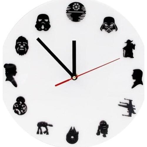 USA Classic Movie Characters Silhouette Wall Clock Living Room Decorative Icon Roles Clock Wall Watch Home Decor Moive Fans Gift