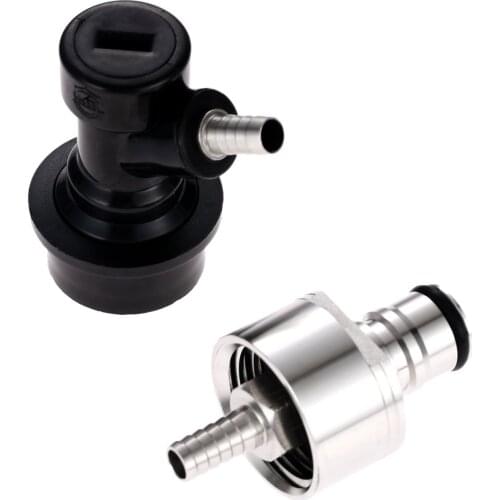 1set Beer Brewing Carbonation Cap w/ 5/16" Barb & Ball Lock Disconnect Ball Lock Type fit soft drink PET bottles Homebrew Keggin