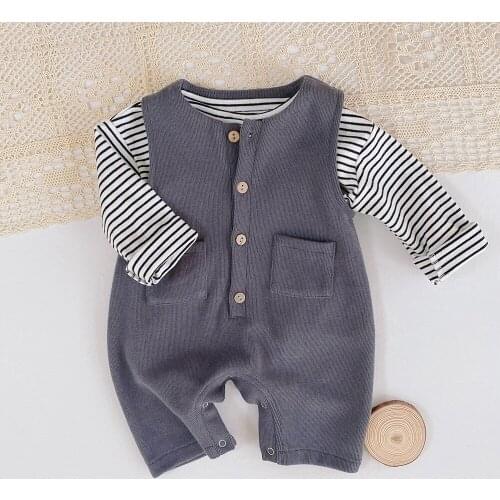 2019 Winter Hot Sale Baby Rompers Newborns Outfits Baby Bodysuits Toddler Boys Solid Knitted Romper Jumpsuit Baby Costumes 0-2Y