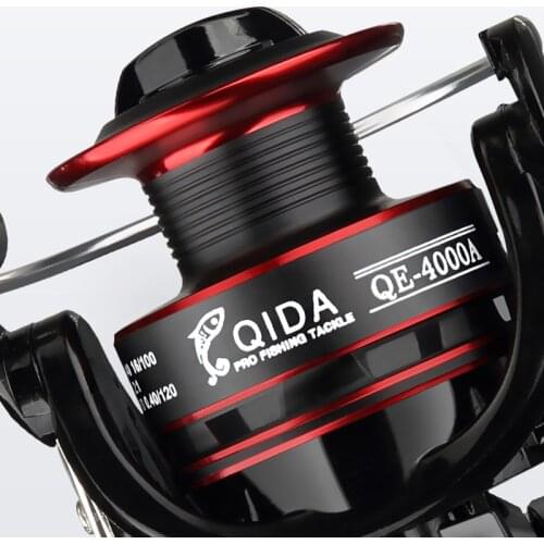 Metal Powerful Fishing Reels Ultra Smooth Left/Right Interchangeable With Foldable Handle High Capacity Metal Spool For Saltwater Freshwater Fishing ASD88