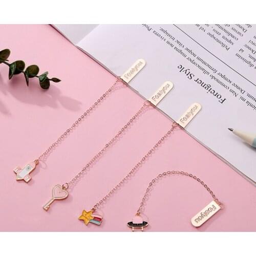 Metal Bookmarks Key Creative Classical exquisite Mini Metal Art Pattern Bookmark Page Folder Markers Office School Supplies