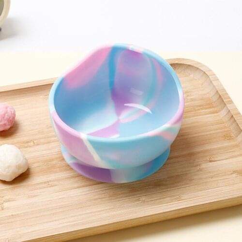 Mini Portable Suction Cup Bowl Baby Feeding Silicone Anti-drop Tableware Weaning Suction Bowl and Kitchen Set for Inftant