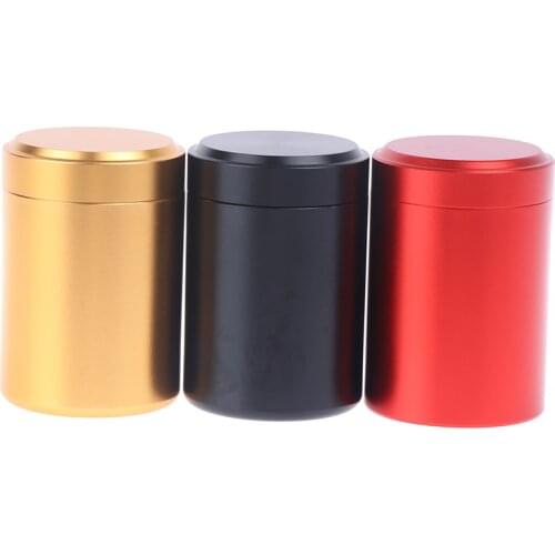 Mini Aluminum Tea Caddy Storage Boxes Sealed Coffee Powder Cans Portable Travel Tea Leaves Container Tea Jar Organizer