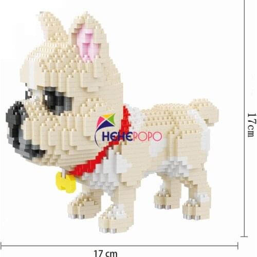 Pug Dog Building Toy Mini Block Pug Dog Animal Pet 8808 Balody Children Poodle-Model 1500pcs Bricks Collection Design