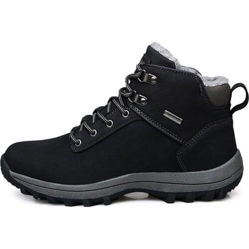 Men Boots Winter With Fur 2020 Warm Snow Boots Wateroroof Men Shoes Footwear Fashion Outdoor Sneakers Male Rubber Ankle Botas