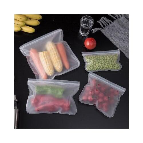 Silicone Food Storage Containers Set Fresh Bowl Cup Bag Reusable Stand Up Zips Shut Bag Fruit Vegetable Cup With Seal Organizer