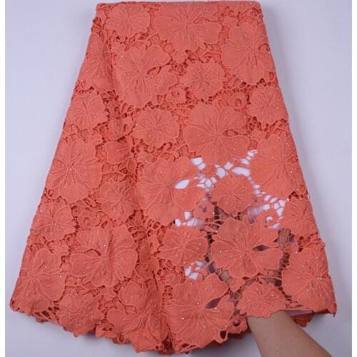 Latest French Nigerian Laces Fabric 2019 High Quality Water Soluble African Guipure Laces Fabric Wedding French Tulle Lace 1707