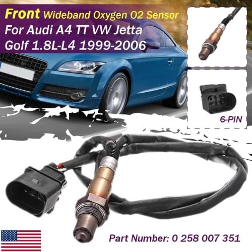 #0258007351 Front Wideband Oxygen O2 Sensor For Audi A4 TT for VW Jetta Golf 1.8L-L4 1999 2000 2001 2002 2003 2004 2005 2006