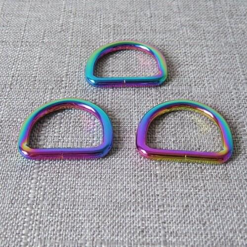 20Pcs 25mm 1'' Webbing Heavy Metal Buckle D Ring DIY Handbag Straps Bag Dog Collar Harness Belt Clasp Leather Craft Accessories