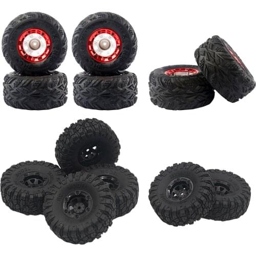 RC 100mm Rubber Tire Wheel Rim Tyres Fit for WLTOYS 12428 FY03/05 DIY Accs