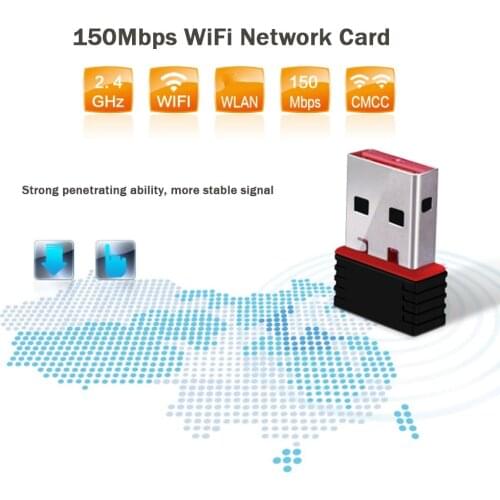 10pcs/lot Mini USB 150M Network LAN Card WiFi Wireless Adapter 802.11 n/g/b 150Mbps MT7601 RTL8188 For phone notebook For Win Xp