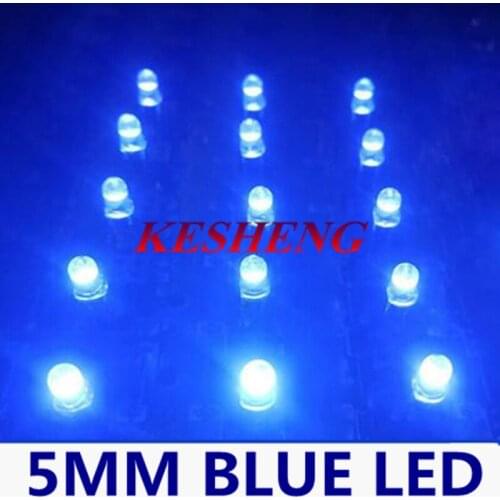 Blue 5mm Round Super bright emitting diode LED bulb lamp Light 5000MCD free shipping wholesale 2000 PCS