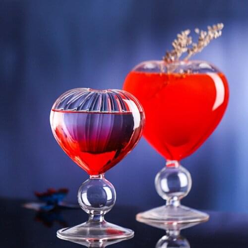 Ins Love Cocktail Glass Personalized Bar Heart-shaped Glasses Wine Glass Goblet