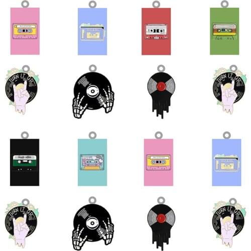 TAFREE Horror Listing With Letters Funny Shape Acrylic Pendant Epoxy Resin Jewelry Making Pendant Earrings Necklace Parts