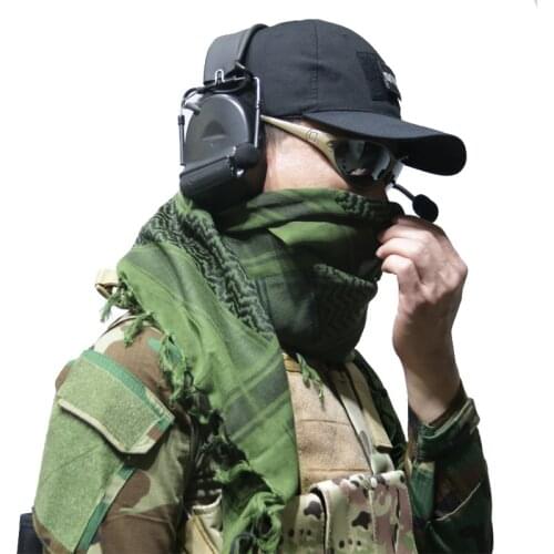TAK YIYING Hunting Army Military Tactical Keffiyeh Shemagh Desert Arab Scarf Shawl Neck Cover Head Wrap Hiking Airsoft Shooting