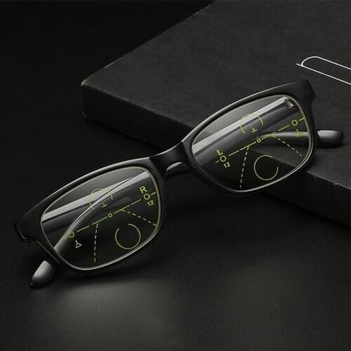 TR90 Progressive Multifocal Reading Glasses Anti blue light Transition Men Woman myopia Hyperopia Presbyopia high quality 1030