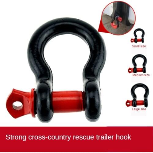 Car trailer rope u-shaped hook high strength trailer hook self-driving off-road trailer with shackle traction hook supplies