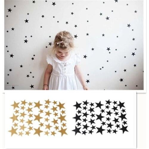 Nordic Stars Pattern Home Decor Vinyl Wall Art Decals Nursery Room Removable Decoration Wall Stickers for Kids Rooms