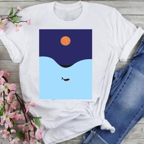 Women Graphic 90s Simple Painting Trend Cartoon Summer Fashion Print Short Sleeve Female Clothes Tops Tees Tshirt T-Shirt