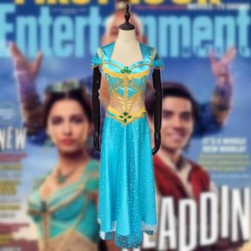 Aladdin and the magic lamp Princess Jasmine Cosplay Costume Female Sexy Dress Halloween Party Women Beautiful Cosplay Costume