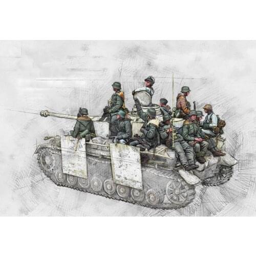 1/35 Resin Model Figure GK,Big Set (13 fig and accessories),No tanks,Unassembled and unpainted kit