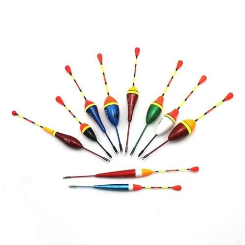 Free shipping 10Pcs Fishing Floats Set Buoy Bobber Fishing Light Stick Floats Fishing Accessories Fish Tackle Vertical