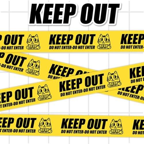 5cm*500cm Kids Toys Warning Strip Stickers Suitcase Car Waterproof Stickers Toys for Children Luggage Graffiti Baby Toys 1 Roll