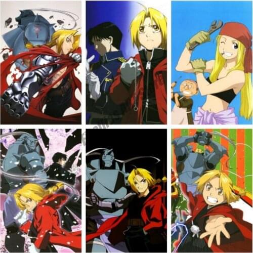 5D DIY Diamond Painting Fullmetal Alchemist Anime Full Drill Embroidery Mosaic Art Picture of Cross Stitch Kits Home Decor Gift