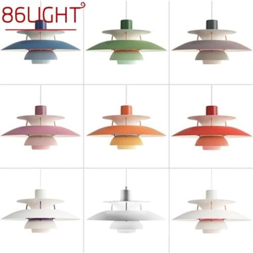 86LIGHT Nordic Creative Pendant Light Modern Colorful LED Lamps Fixtures for Home Dining Room Decoration