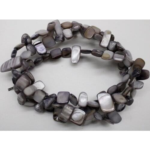 9-16 mm Irregular gray Colorful Natural Shell Side Hole Beads For Jewelry Making DIY Necklace Bracelet Strand 34